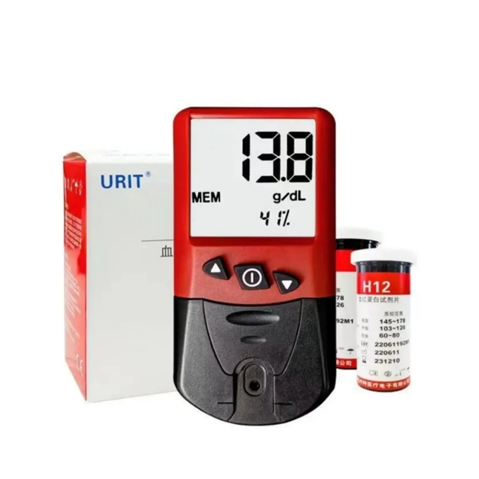 URIT H12 Hemoglobin Test Meter with Supporting Hb Test Strips for Home Anemia Detection（Only the instrument）