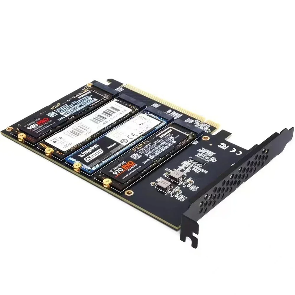  NVMe M.2 PCI Express Adapter PCIE to M.2 NVME Adapter 32Gbps PCI-E Card PCI x16 M Key SSD Computer Expansion Card Add On Cards