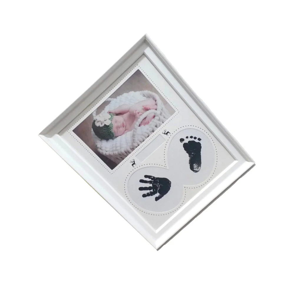 Cadre Photo classique en PVC blanc pour bébé, empreinte de main pour nouveau-né, cadeau pour réception-cadeau pour bébé, décoration de pépinière, cadre Photo pour nouveau-né