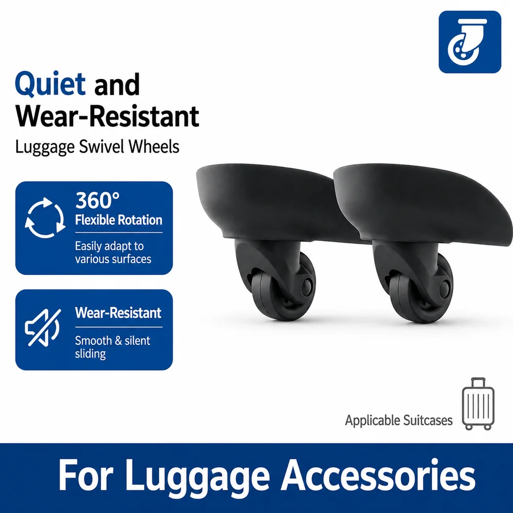 Universal Luggage Wheels For Hongsheng A-33 HL-025 360° Swivel Caster Smooth Rolling Noise Reduction Replacement Roller Parts