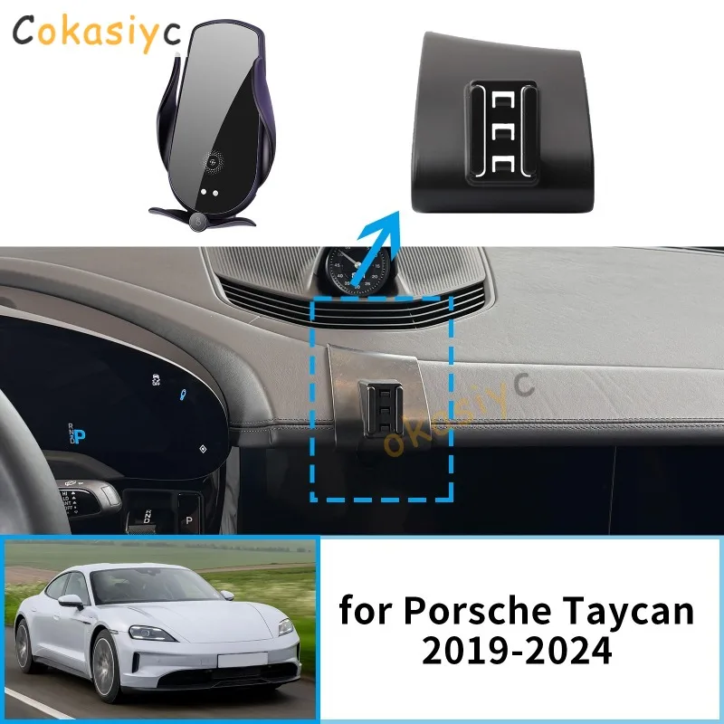 Auto-Handyhalterung Passend für Porsche Taycan 2019-2024 GPS-Halterung Navigationsständer Auto-Zubehör Universelle Autohalterung