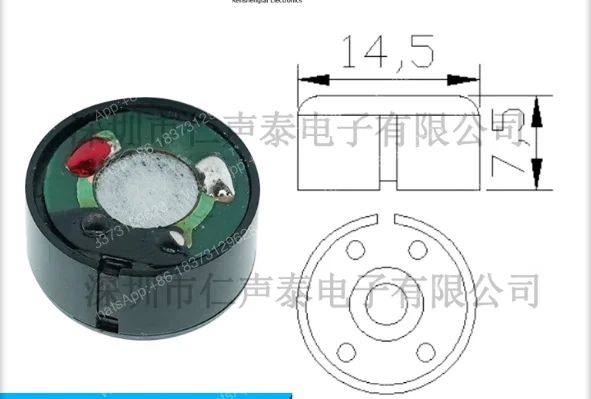 10 Auriculares Inalámbricos para Conferencias con Micrófono Dinámico Pequeño de 14.5 mm, Elemento de Micrófono Dinámico con Cancelación de Ruido