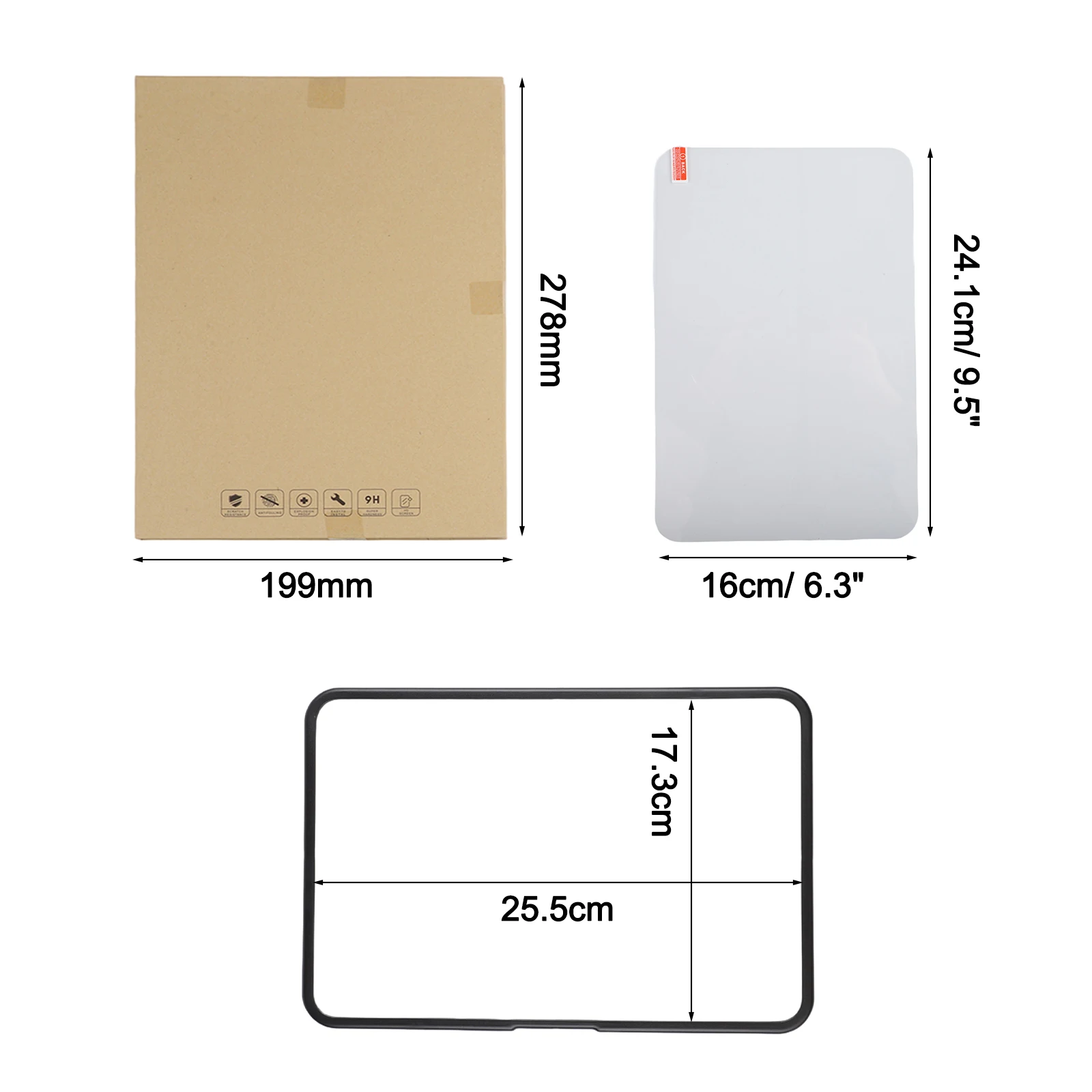 For TM7 Tempered Glass Screen Protector 2pack Including Screen Protector for bezel for Easy Installation and Screen Defense