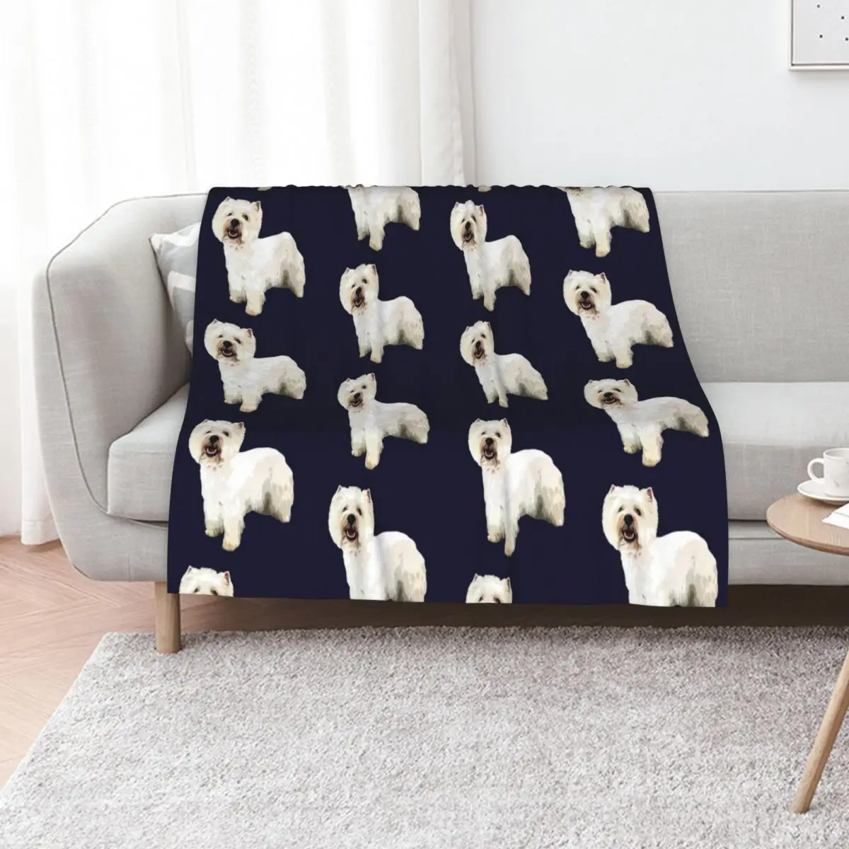 

Westie West Highland Terrier Throw Blanket Soft Decoratives Decorative Throw Stuffeds Blankets