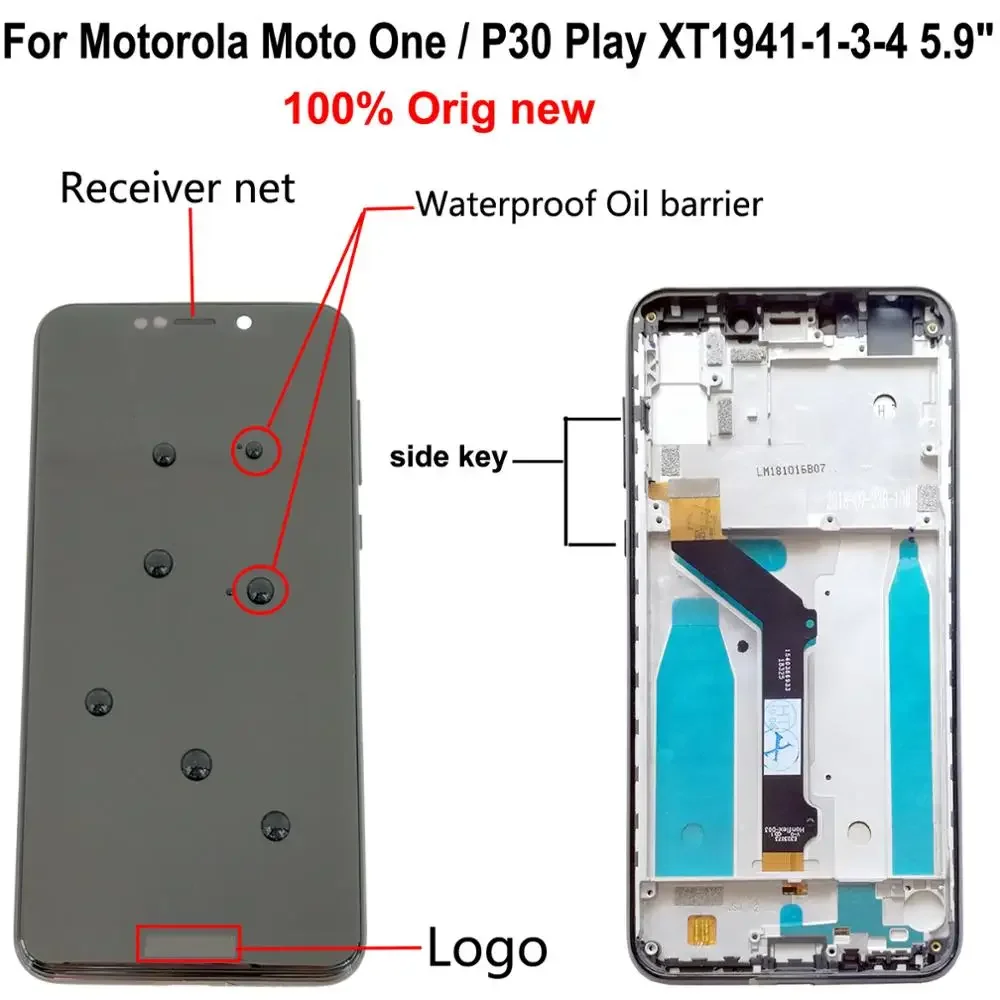 Shyueda IPS 100% Orig New AAA+ For Motorola Moto One / P30 Play XT1941-1-3-4 5.9