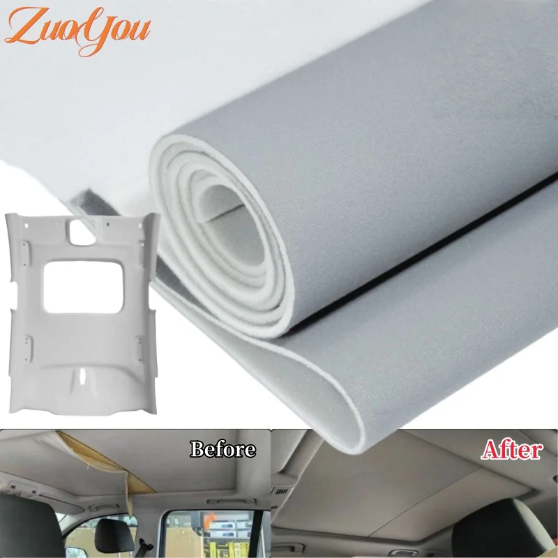 Car Headliner Velvet Fabric with Foam Backing Thicken for Car Replacement/Repair/DIY Home Micro-Suede Car Roof Composite with3MM