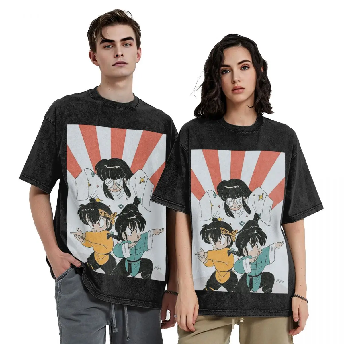 

Ranma 1/2 Saotome Pig Girls P Chan Хип-хоп футболки с короткими рукавами потертые топы футболки уличная футболка большого размера для мужчин и женщин