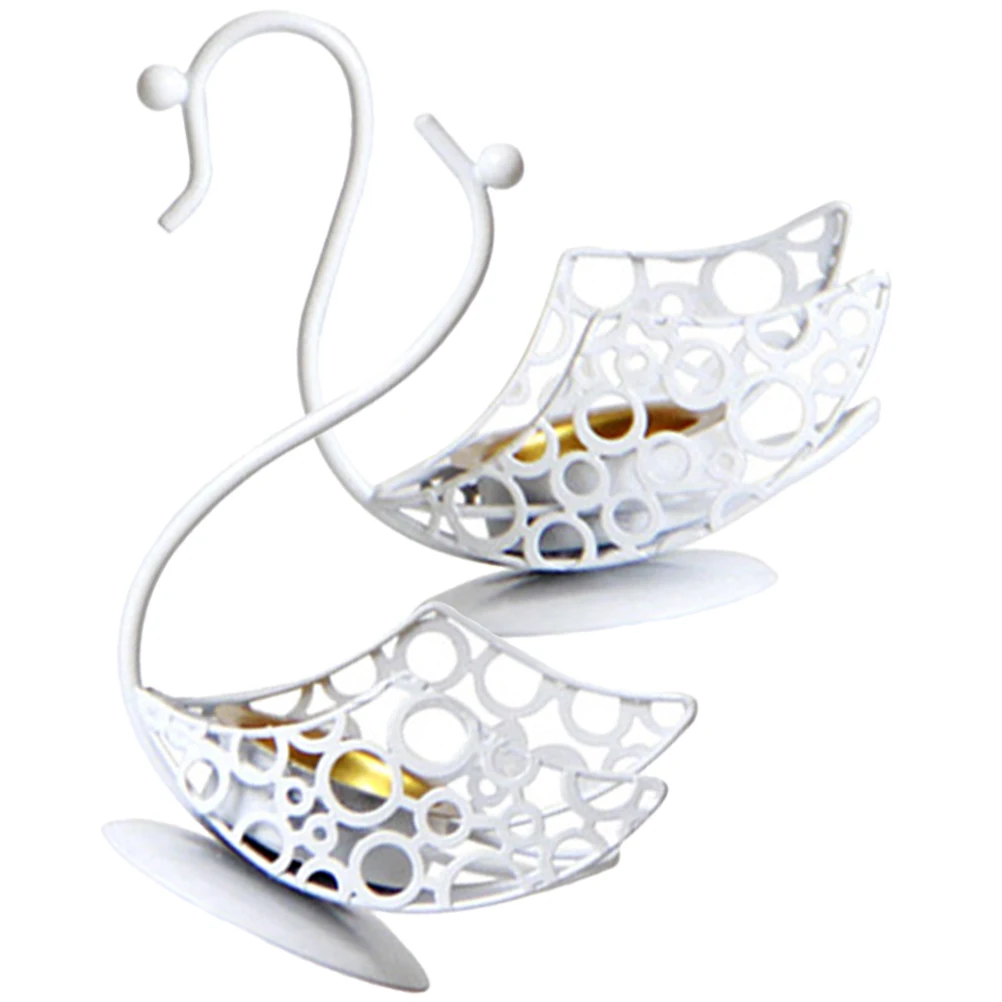 

1Pair Creative Metal Swan Statue Unique Desktop Decoration Safe Festival Present Swan Sculpture Desktop Decoration