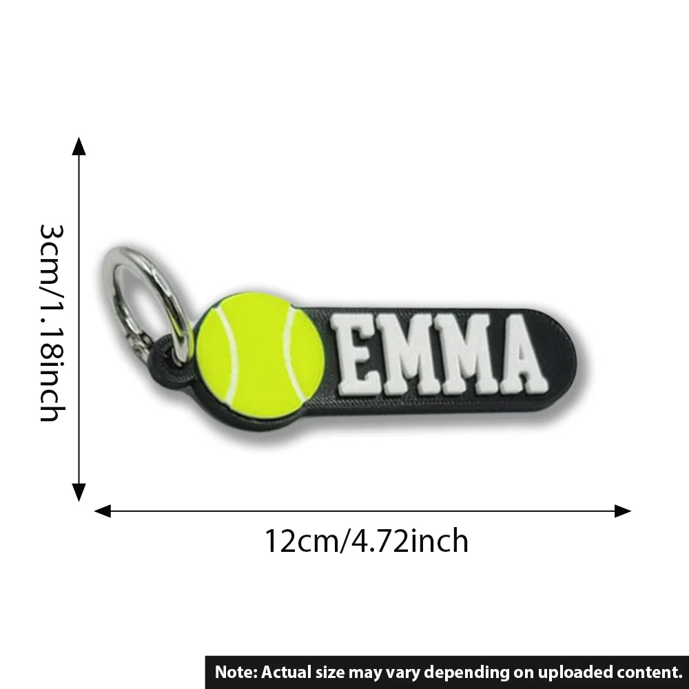 Personalized Tennis Keychain Luggage Tag