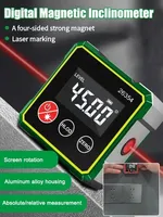 Mini Four Sides Magnetic Electronic laser digital protractor Gauge Inclinometer Level Magnets Level Ruler Angle Slope 0-90°