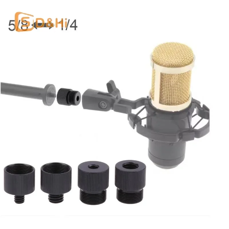 5/8 To 1/4 3/8 Inch Thread Screw Mic Stand Adapter For Microphone Rocker Bracket Hand Screw Photography Camera Accessories