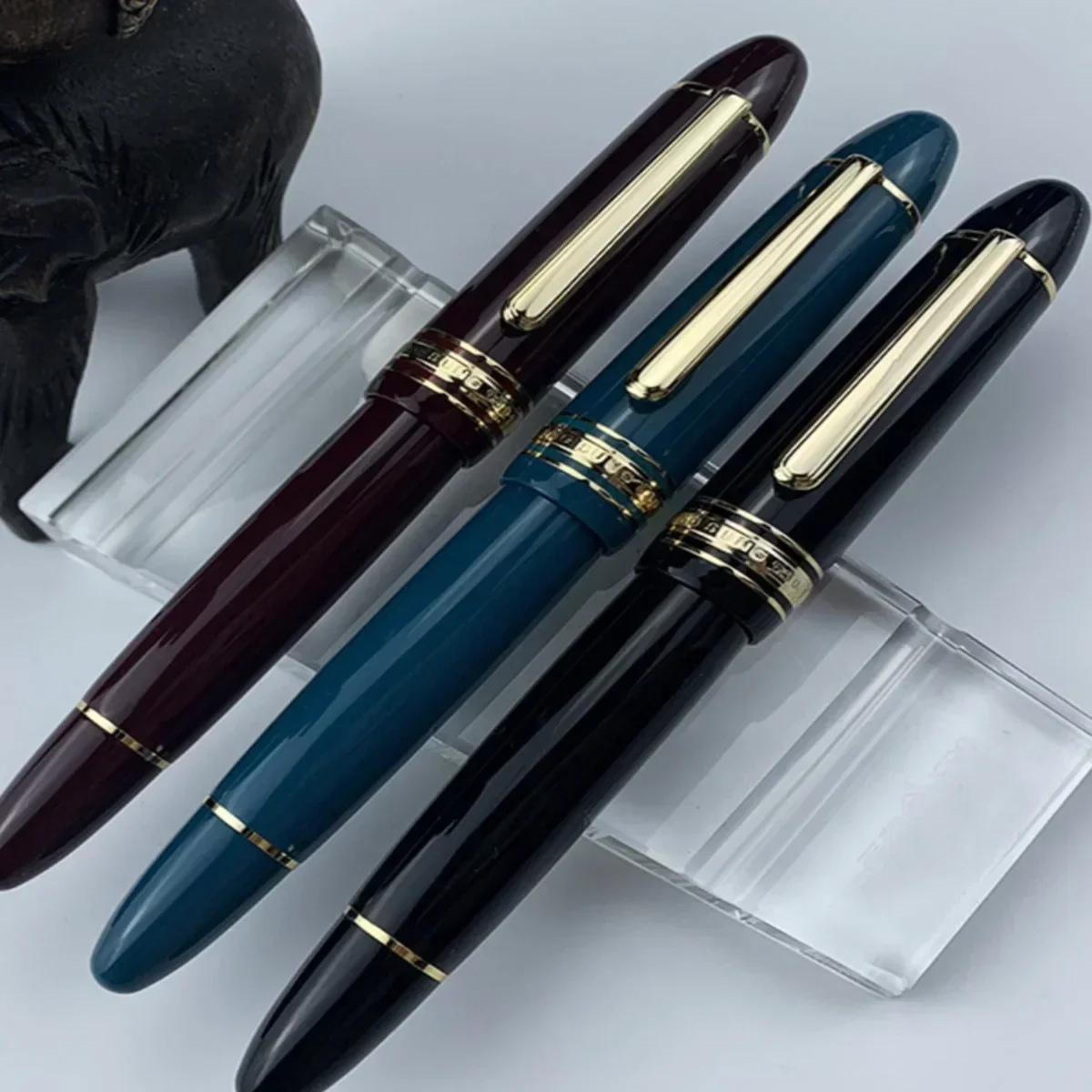 yongsheng 630 breve caneta tinteiro nib 0507 mm pistao resina gold clip pen presente de escrita comercial papelaria pistao 01