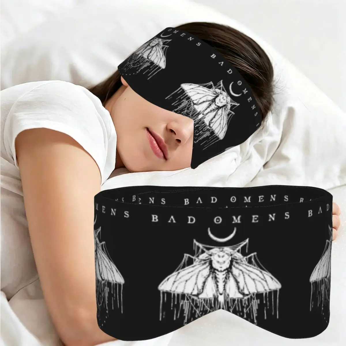 Bad Omens Noah Flannel Rock Music sleep eye mask  Portable Eye Cover for Girls Boys Home Sleeping Party Gift Eyeshade eyepatch