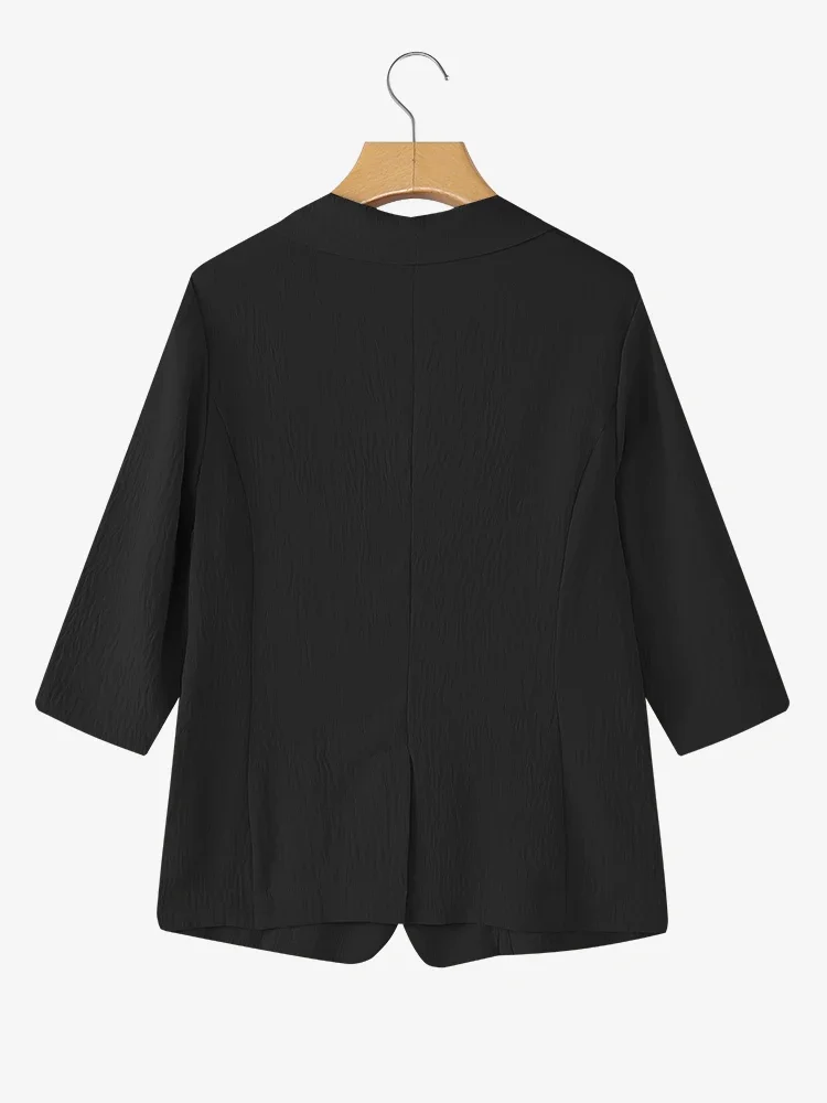 2025 ZANZEA elegante mujer Blazer Oficina señora OL trajes otoño 3/4 manga Casual bolsillos sólido moda abrigos ropa de calle abrigos