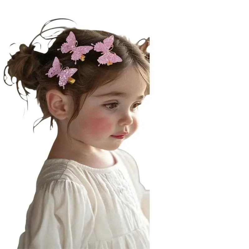 Glitzernde Schmetterlings-Haarspangen, rutschfestes Design, ideal für kleine Mädchen, alltägliches Tragen, Geburtstagsfeiern. – Detail 8