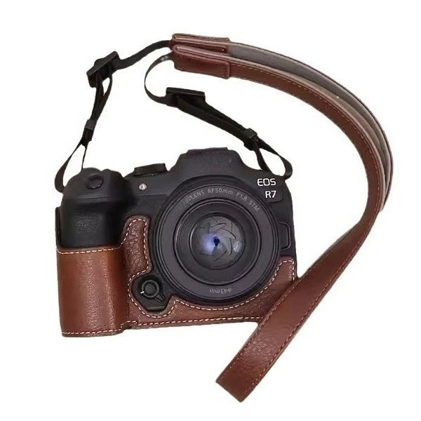 Protective case, For Canon EOS R7 leather case base r7 porta