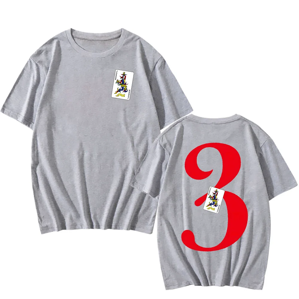 أليس في بوردرلاند الموسم 3 بلايز قصيرة الأكمام القطن الذكور تي شيرت عادية موضة للجنسين الشارع الشهير الرجال النساء الملابس تيز