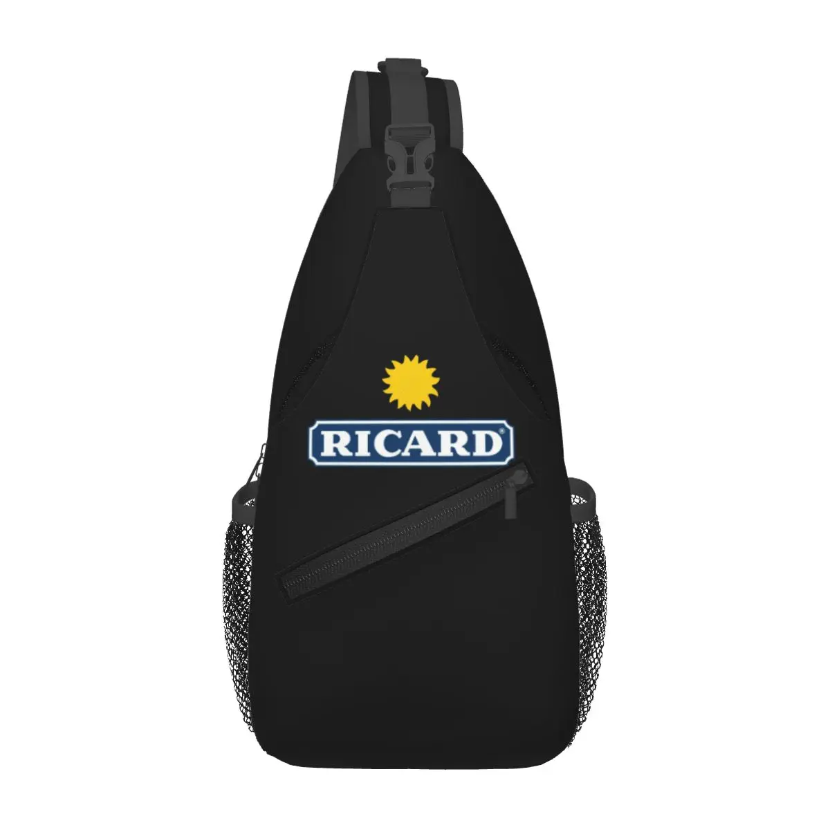 Ricard-Merch-로고 슬링 배낭, 하이킹 여행 체스트백, 크로스바디 배낭 숄더백 파우치, 데이팩