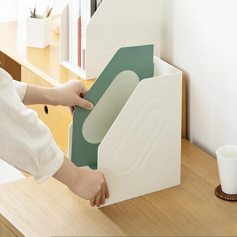 Student Office Desktop Storage Folder, Detachable Partition Book Storage Rack Book Stand