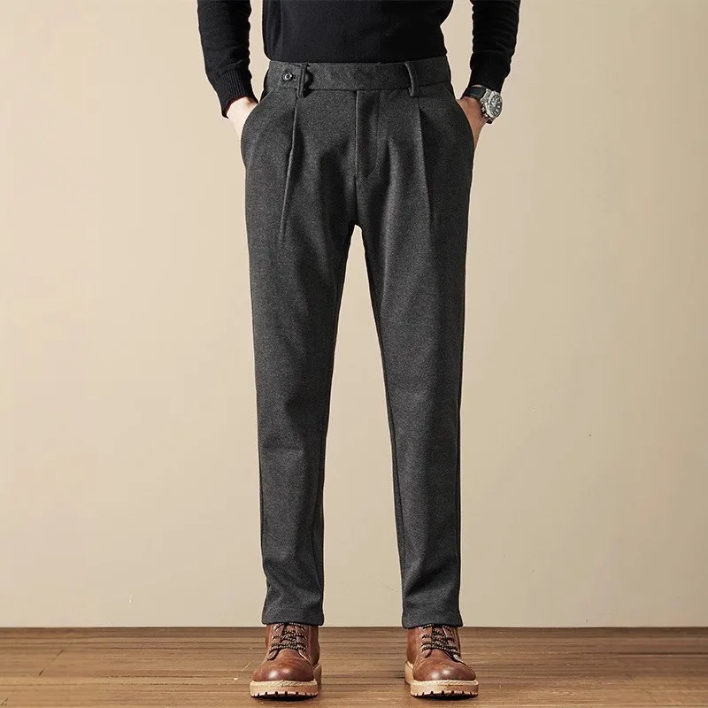 

Spring and Summer Men's Casual Pants Loose Straight Woolen Men's Pants Versatile Light Ripe Wind-down Small Trousers