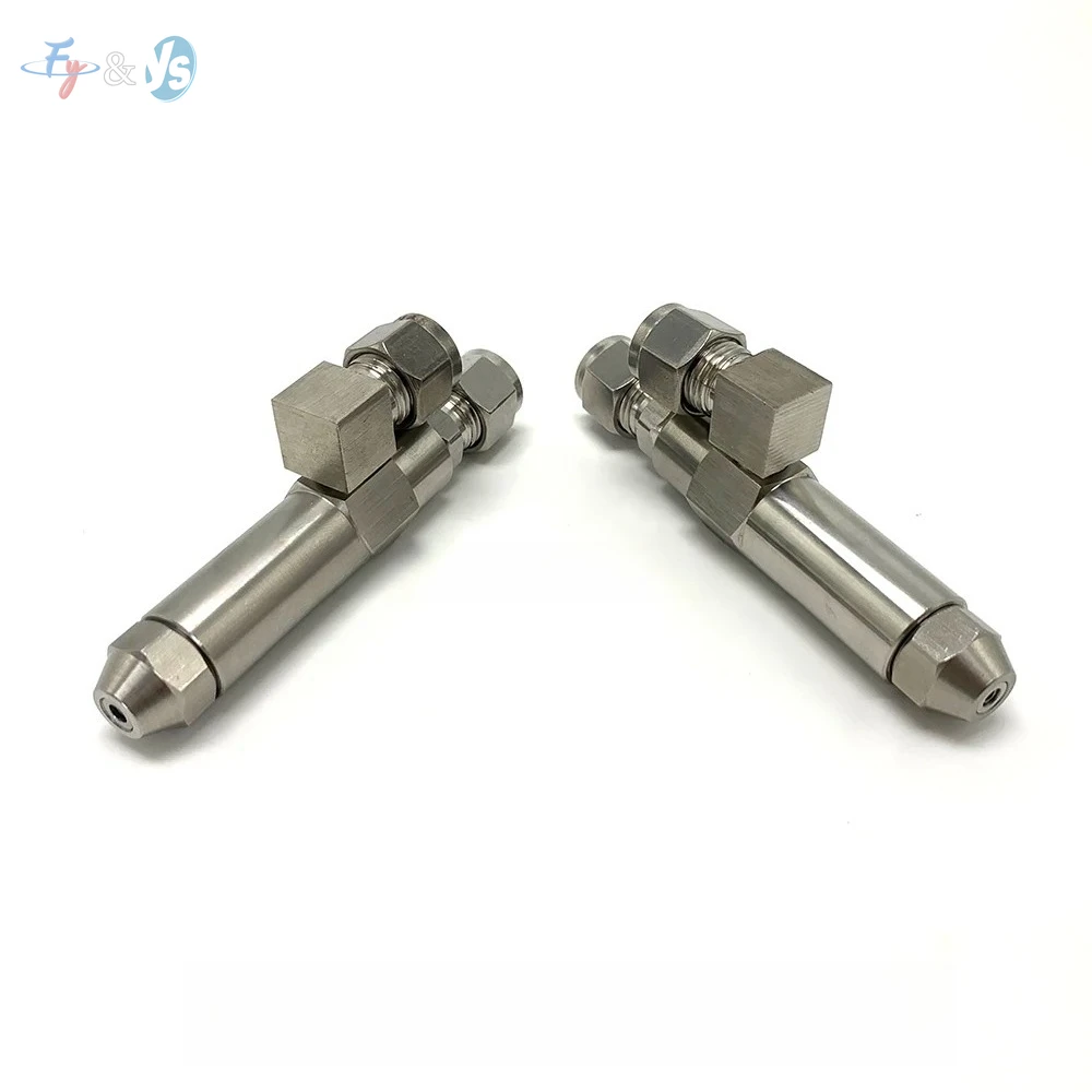 Air Atomizing Siphon Nozzle for Waste Oil Burner,Heavy Diesel Solid Cone Spray Nozzle with Large Anti-Clogging Orifice 0.5mm-4mm