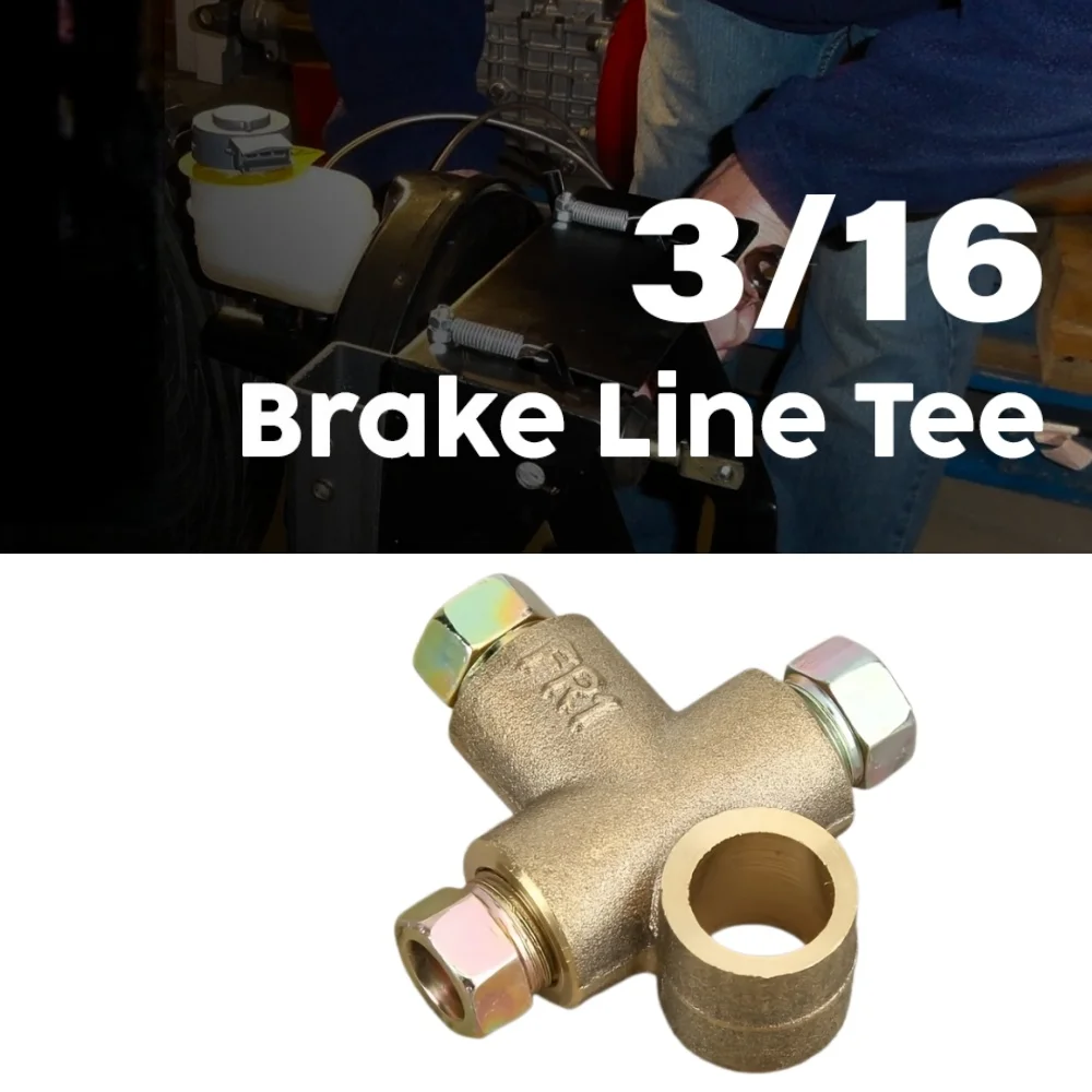 

1PCS Female Tee Brake Hose Union Nut 10X 1mm 3 Way Tee Piece Brake Clutch T For 3/16 " Pipe Metric M10 Pipe Connector