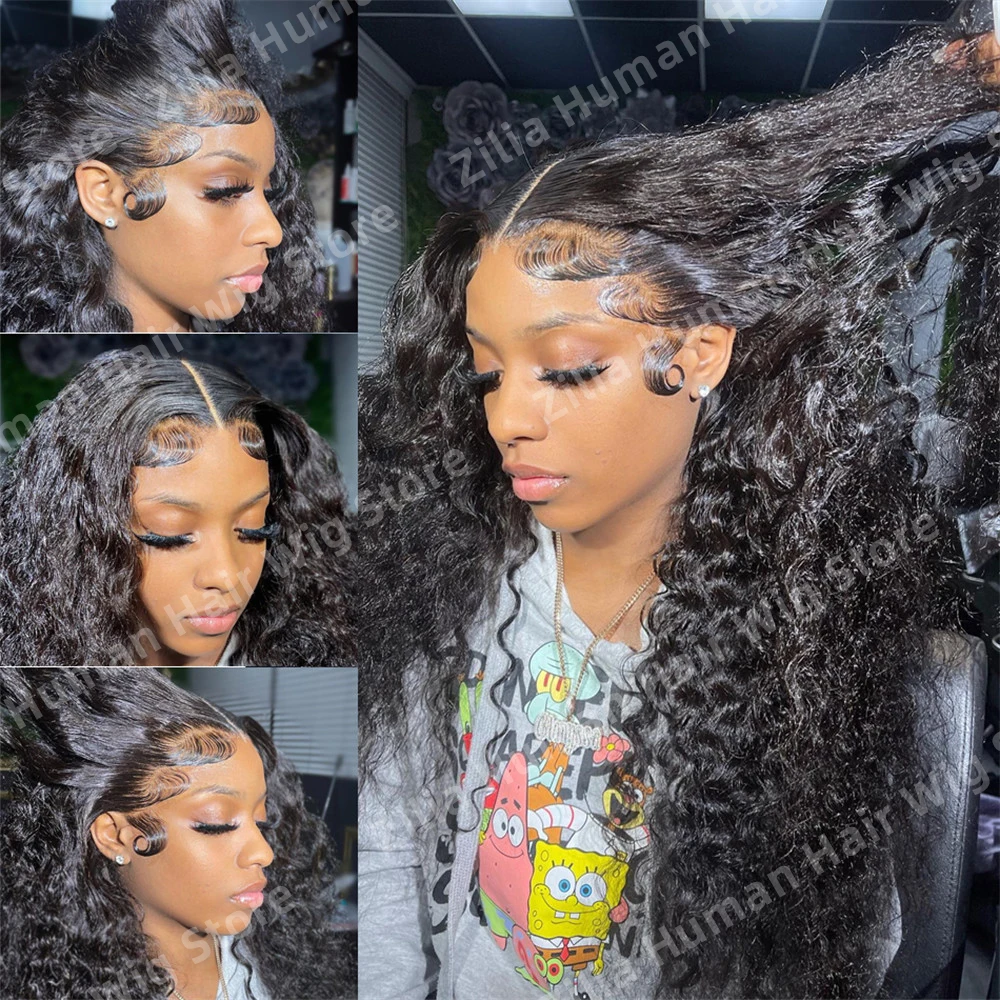 

Brazilian Water Deep Wave Human Hair Wig 13x6 13x4 HD Lace Front Curly 360 Transparent Lace Frontal Wig For Women 30-40 Inch