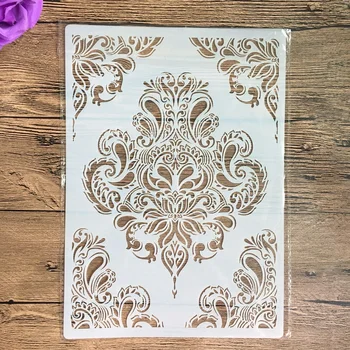 Pochoirs de peinture murale format A4, tampon pour Album Scrapbook, gaufrage décoratif, papier artisanal, bricolage, étiquette de fleur, pochoir mandala