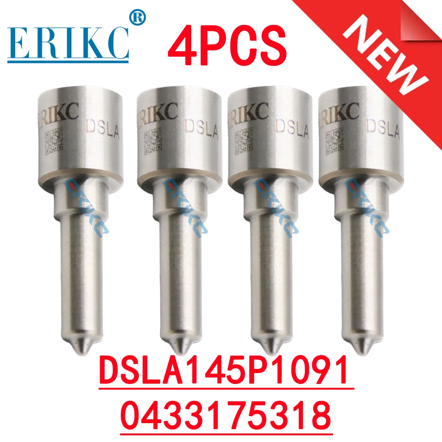 4PCS DSLA145P1091 0433175318 Fuel Injector Nozzle DSLA 145 P 1091 Common Rail Sprayer DSLA 145P 1091 for 0445110087 0986435079