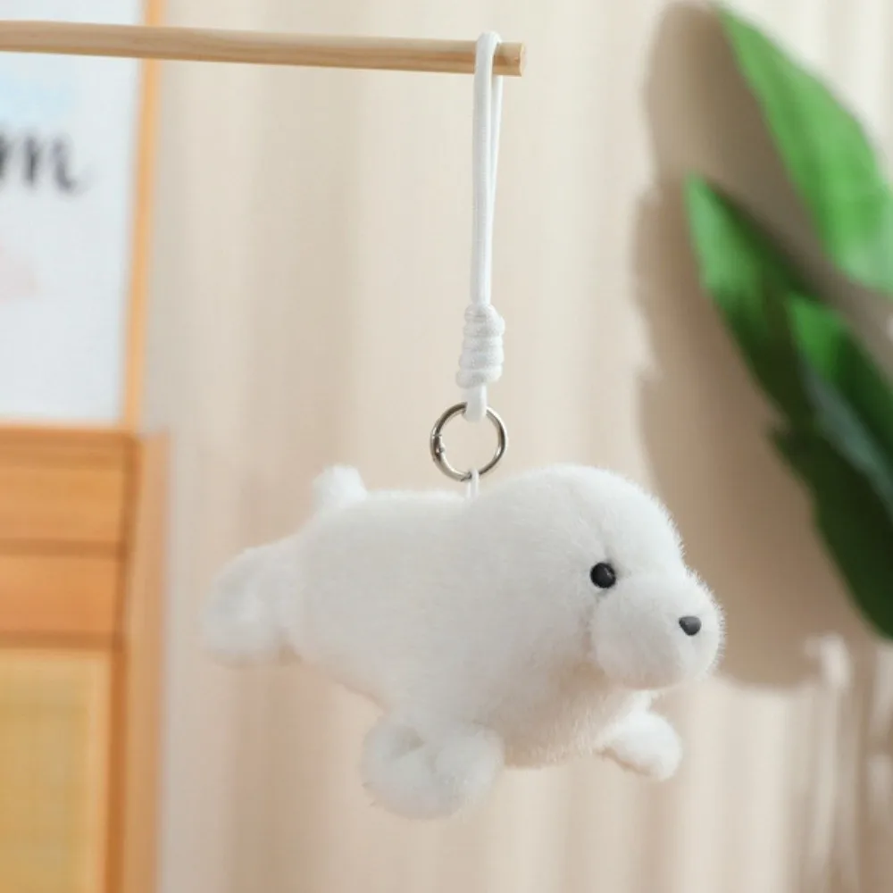 Ocean Animal Dolphin Plush Doll Keychain Backpack Charms Soft Stuffed Animal Keychain Bag Pendant Funny Plush Doll Key Rings