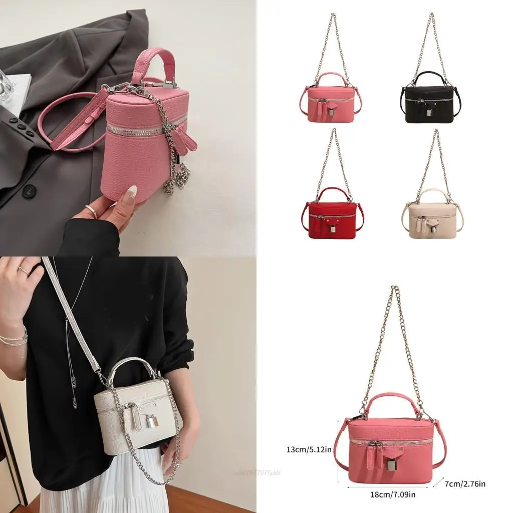 

X5xa Стильная верхняя ручка для плеча с металлической цепью деталь роскошные мешки с поперечным телом