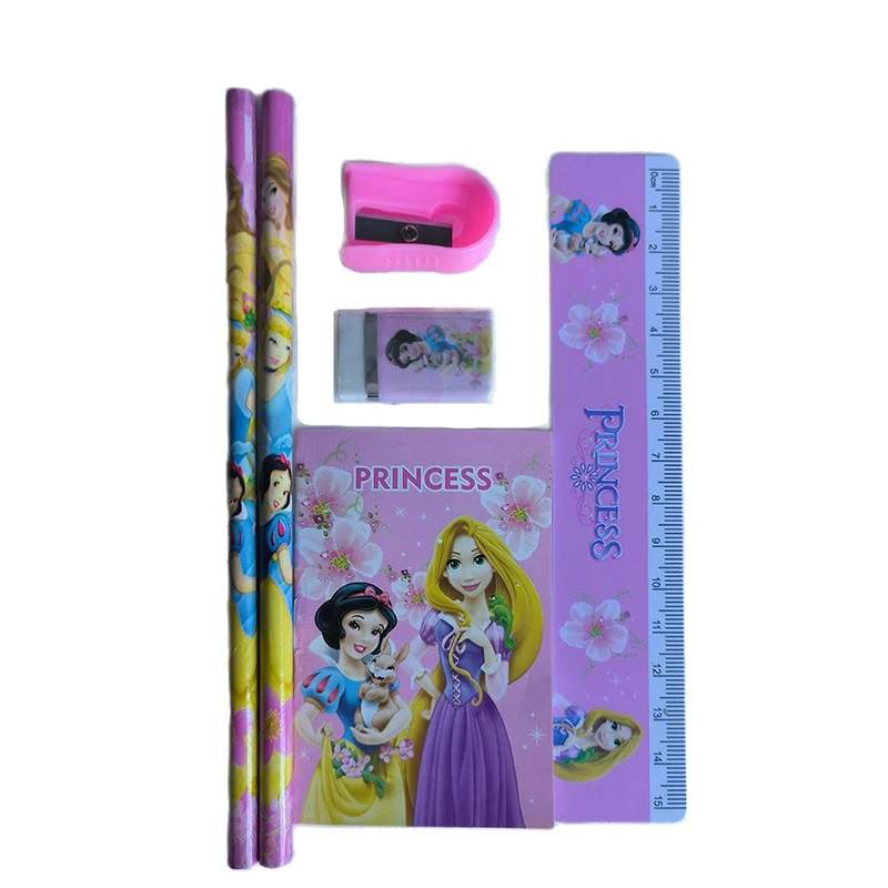 Disney Princess pencil case set Kids school supplies stationery set cartoon boys girls pencil case pencil Bag set