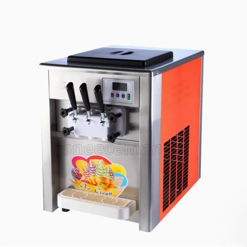 

Three flavors desktop ice cream machine commercial soft ice cream machine small three-color ice cream machine Touch Screen