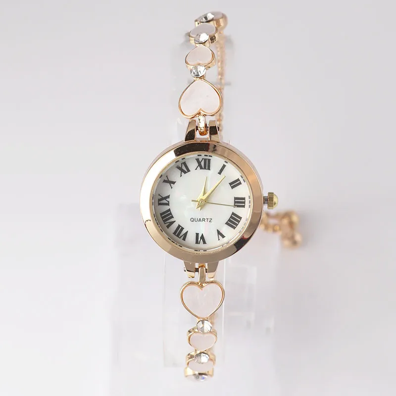 Винтажные часы-браслет с сердечком, модные классические изысканные часы со стразами и маленьким циферблатом, женские наручные часы, подарок