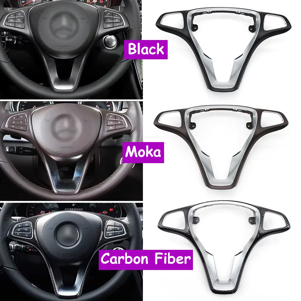 W205 W213 W253 W218 W166 W447 Upgraded Interior Car Steering Wheel Chrome Cover Panel Trim For Mercedes Benz C E GLC CLS Class
