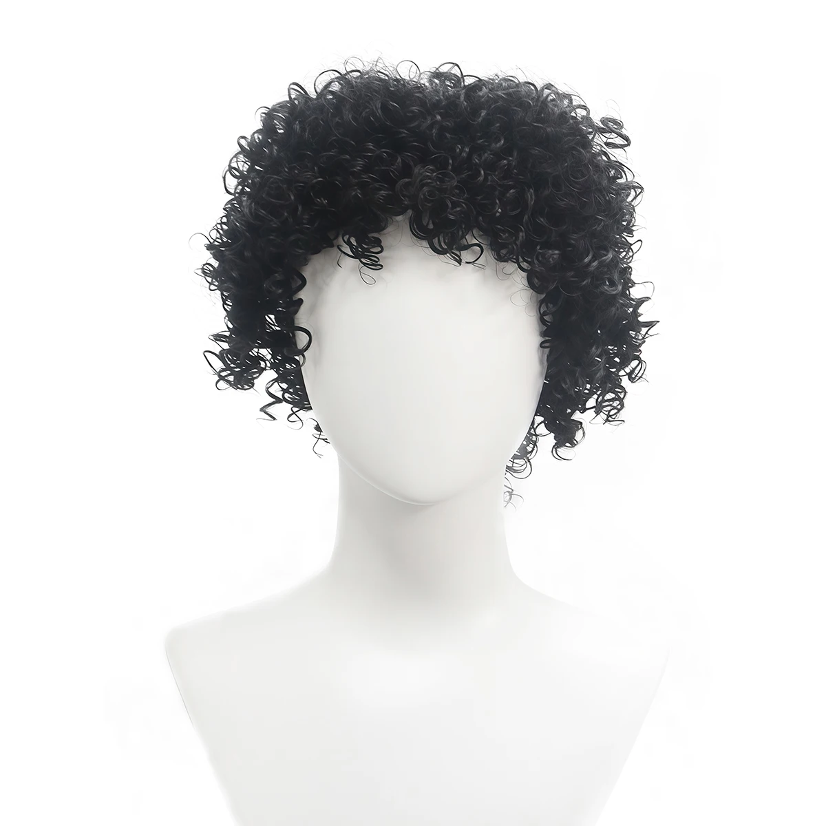 

Inter Color Small Short Roll High Quality Synthetic Wig Fluffy Punk Style Wig Party Party Daily Wig
