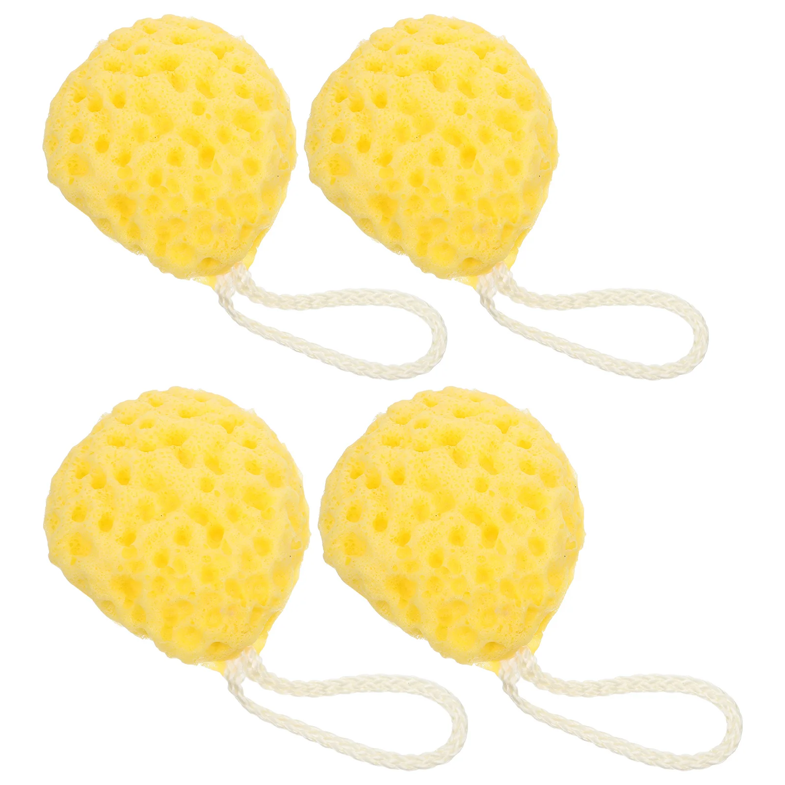 

4 шт. губка для скраба для тела, натуральные сотовые губки для ванны, желтый скребок для душа, отшелушивающая мочалка, мягкая для мужчин и женщин