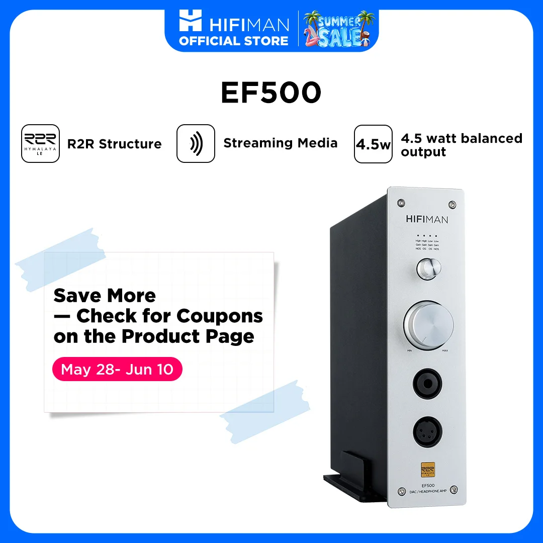 HIFIMAN EF500 DAC/Amplifier/Headphone Stand with Streaming Media and Hymalaya LE
