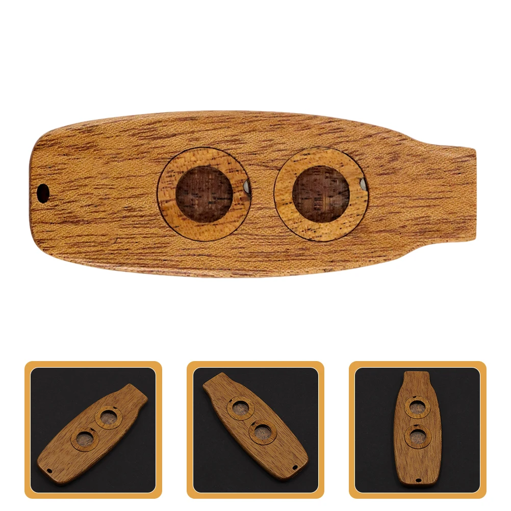

Wooden Kazoo Flute Dual Hole Beginner Instrument Portable Music Performance Partner For Guitar Ukulele Keyboard