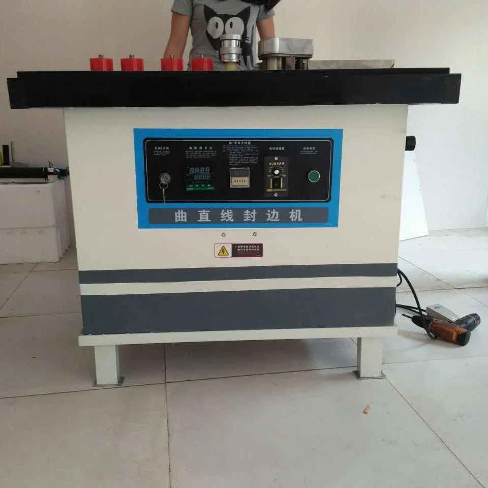 Office furniture special shaped curved edge banding machine automatic tape break wooden furniture factory trimming machine