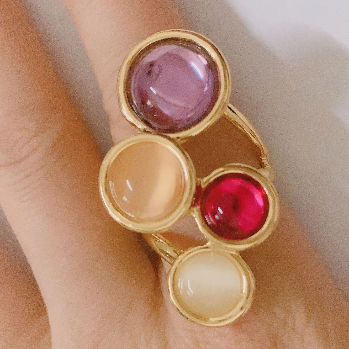 New In Cute Multicolor Zircon Unicorn Ring Fashion Mixed Colors Jewelry Accessories For Girls Women Party Jewelry