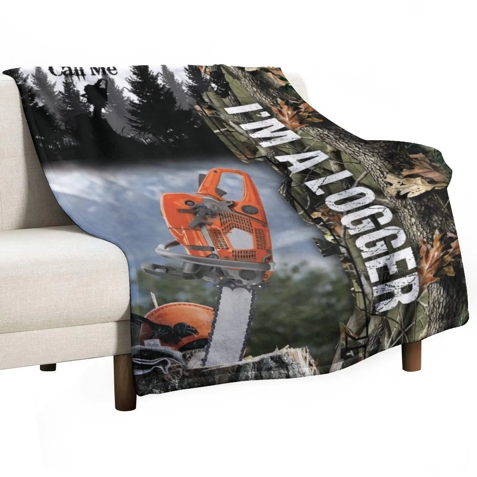 I'm A Logger Throw Blanket Blankets For Baby Plaid on the sofa Blankets