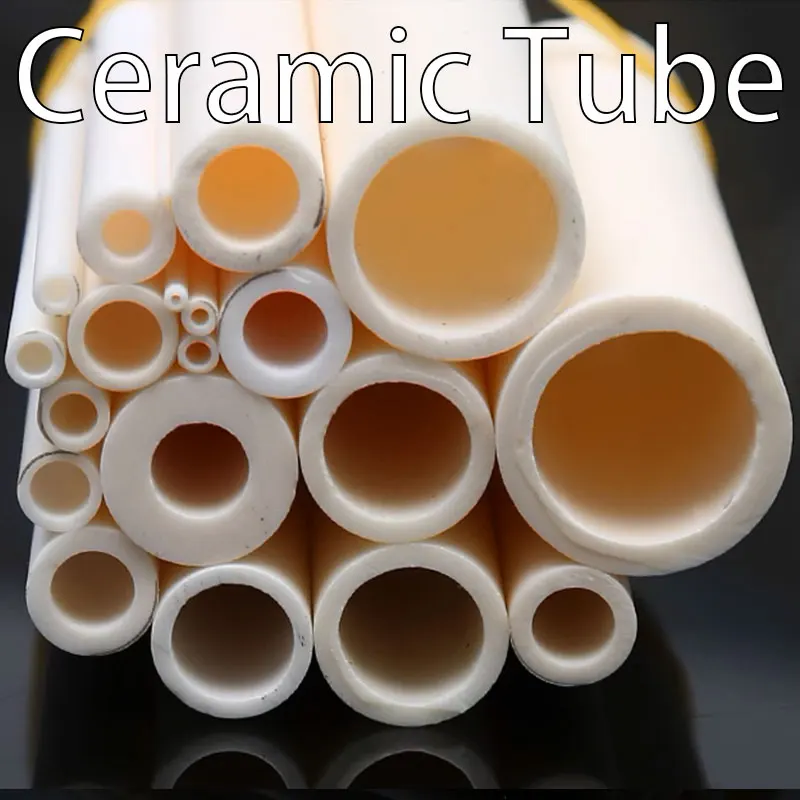 Ceramic Tube Aluminum Oxide Pipe Thermocouple Protection High Temperature Resistant Insulation Hollow ID 0.25-20mm Ceramic Tube