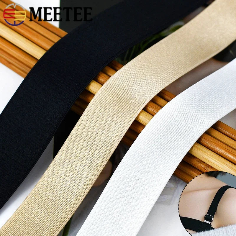 

10Meters Nylon Elastic Band 6-40mm Bra Shoulder Strap for Underwear Rubber Rope Belt Stretch Webbing Tape DIY Sewing Accessories