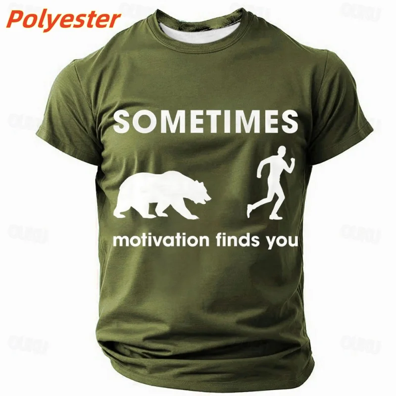 

Bear Man Pattern T-Shirt For Men Humorous Language 3D Printed Tees Summer Casual Loose Short Sleeve T Shirts Street O-Neck Tops