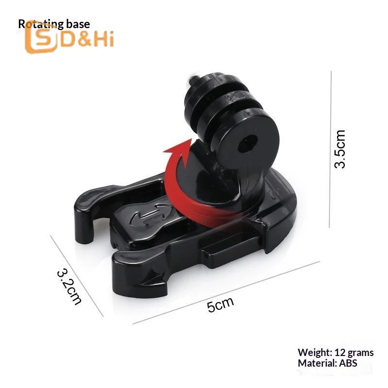 1PCS  360 Durable  Degree Rotate Quick Release Buckle Vertical Swivel Mount Rotating For 13 12 11 10 9 8 7 6 5 4 Action Camera