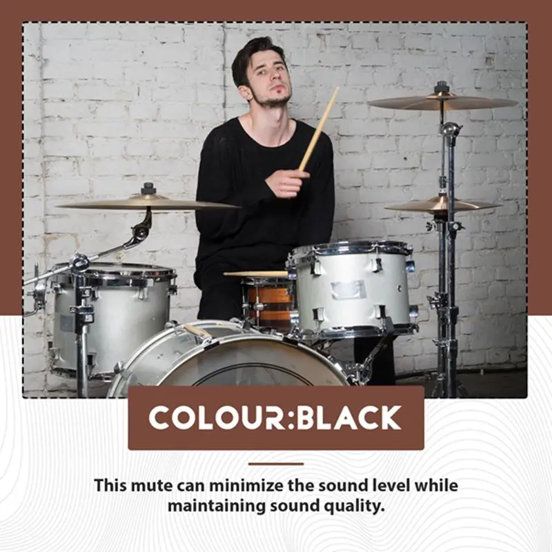 【MONDAY】4Pcs Percussion Silent Off Pads Drum Kit Mute Practice Snare Pad Dampeners Accessories