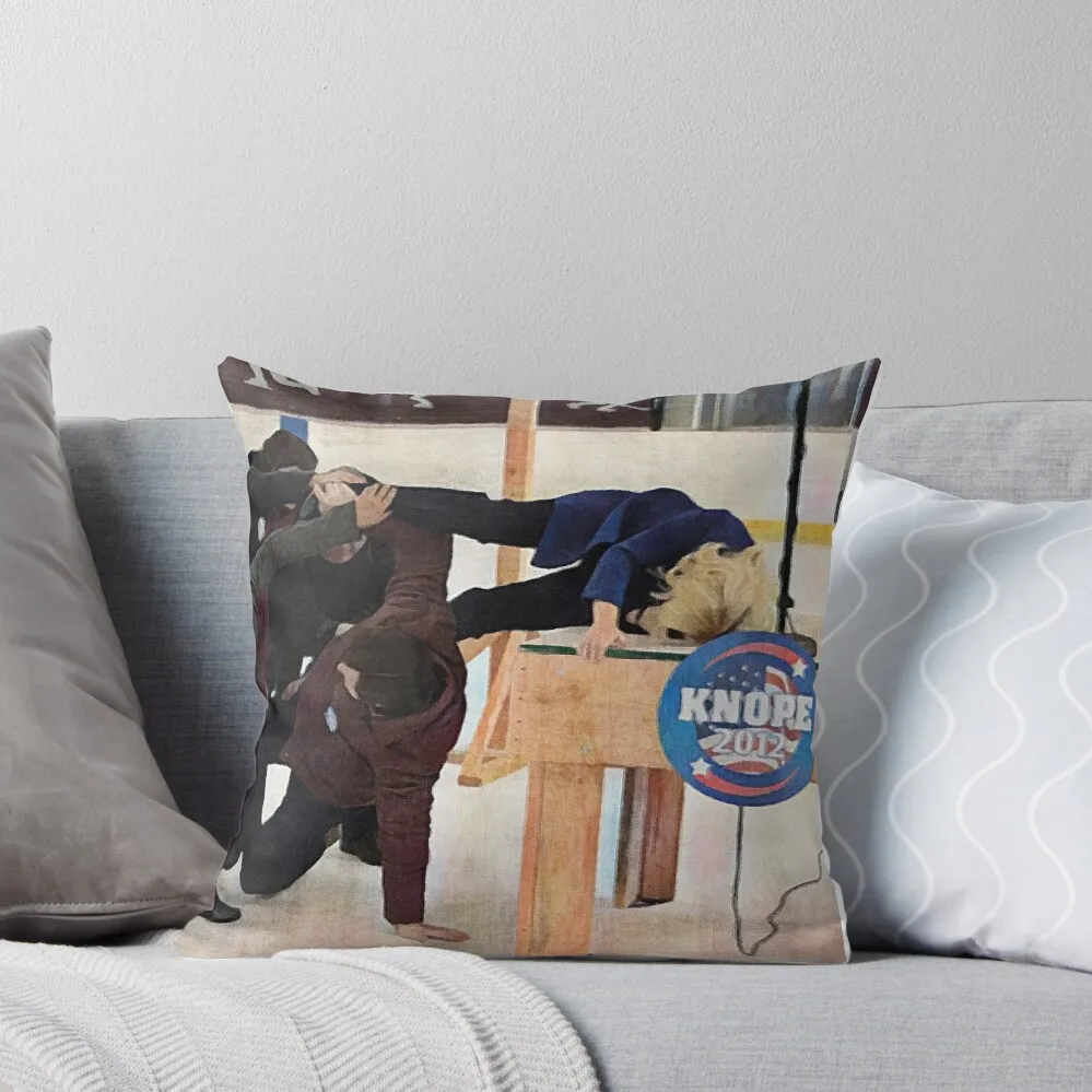 

Parks and Recreation: Get on Your Feet, 2012. Oil on Canvas. Throw Pillow Decorative pillow case Decorative Cushions pillow