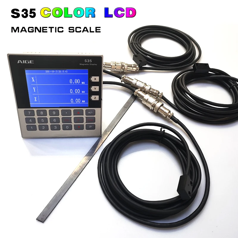 High Quality Mini 3 Axis LCD DRO Magnetic Linear Displacement Scale Sensor CNC Encoder Woodworking Machine Lathe