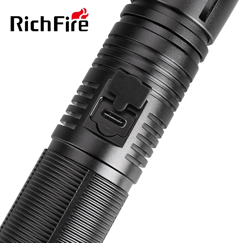 USB 충전식 알루미늄 본체 백색 레이저 손전등 백색광